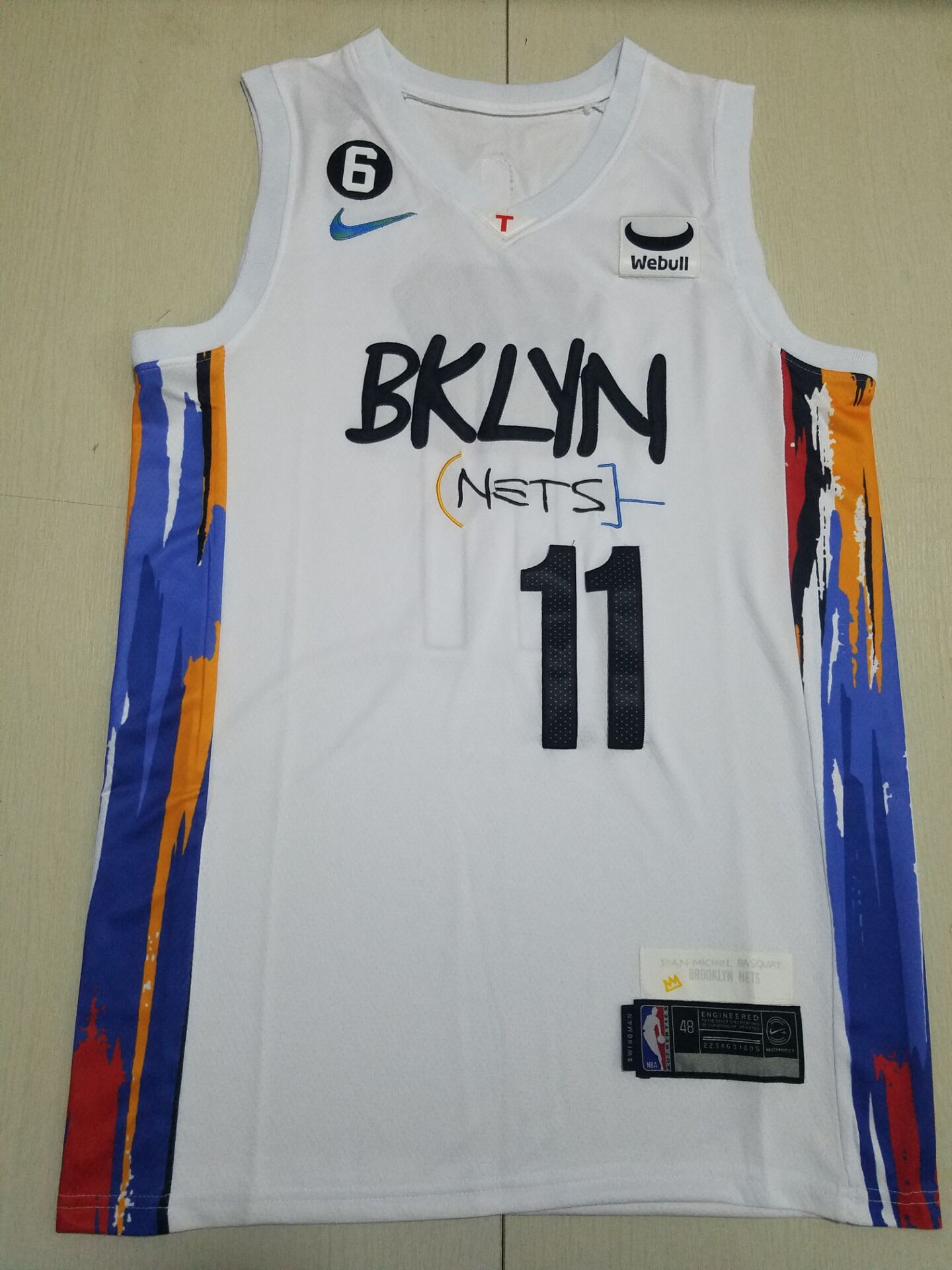 Men Brooklyn Nets #11 Irving White City Edition 2022 Nike Authentic NBA Jersey